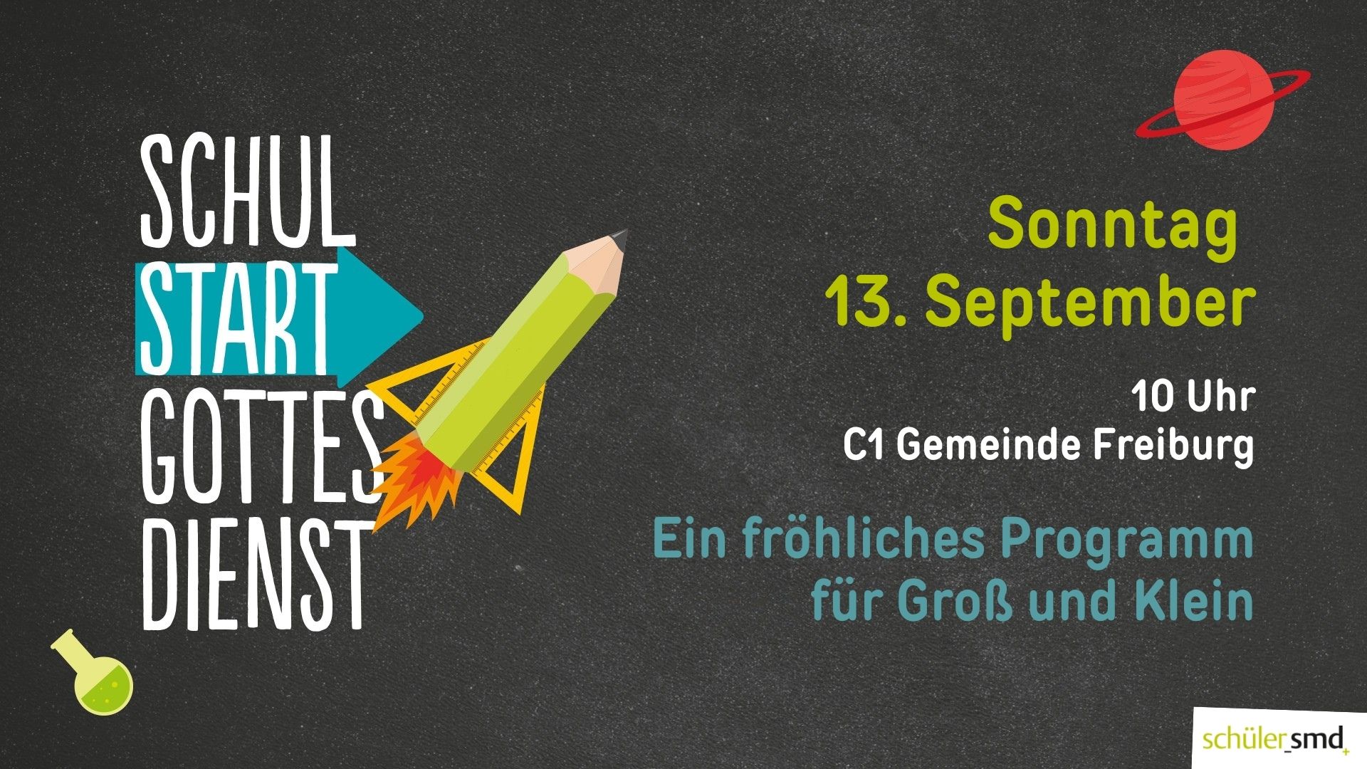 Einladung zum Schulstartgottesdienst am 21. 9. um 10 Uhr